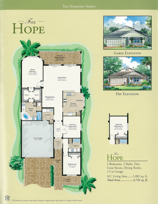 the Hope floor plan - Cascades at River Hall